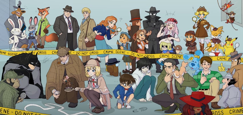 pikachu, princess peach, watson amelia, fujiwara chika, crewmate, and 33 more (pokemon and 32 more) drawn by chris-thekid