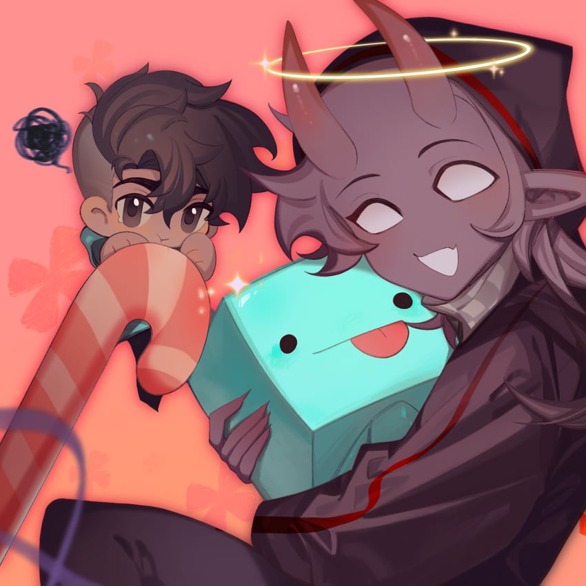 badboyhalo, skeppy, and skeppy jr. (minecraft youtube and 1 more) drawn by cihuabinggan