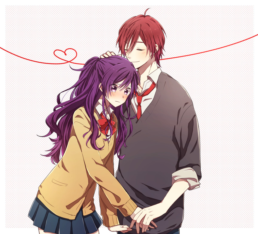 matsunaga tomoya and tsutsui mari (nijiiro days) drawn by touno_(tutumikan)