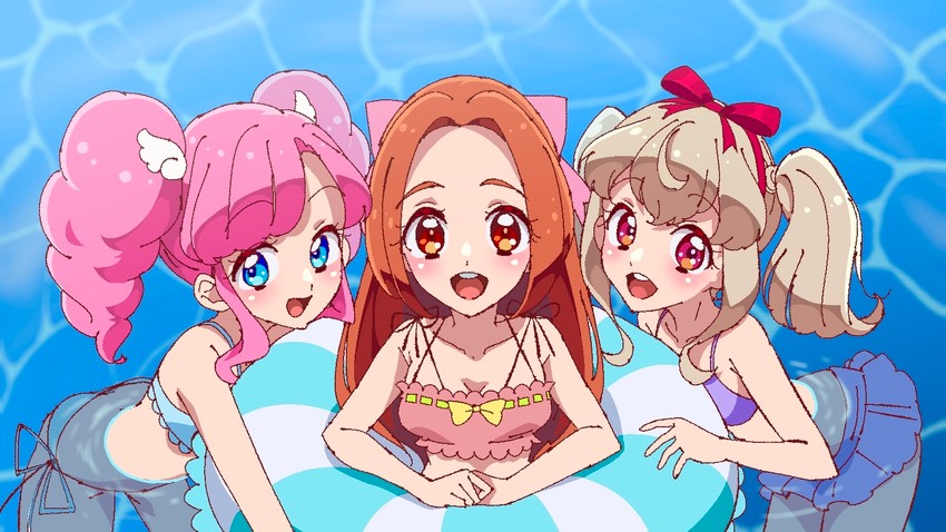 amahane madoka, kiseki raki, and otoshiro noel (aikatsu! and 1 more) drawn by kaoryu-kun