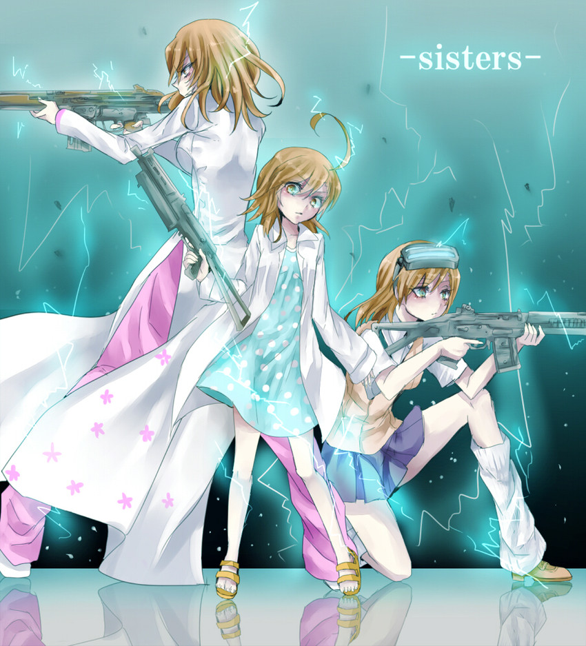 last order, misaka imouto, and misaka worst (toaru majutsu no index and 1 more) drawn by bishooji