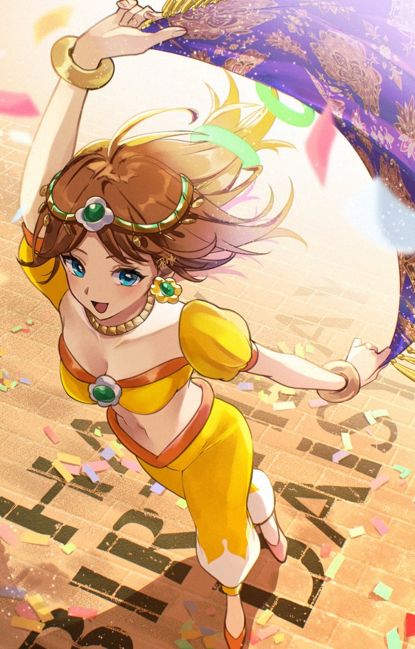 princess daisy (mario and 2 more) drawn by ponfu_y