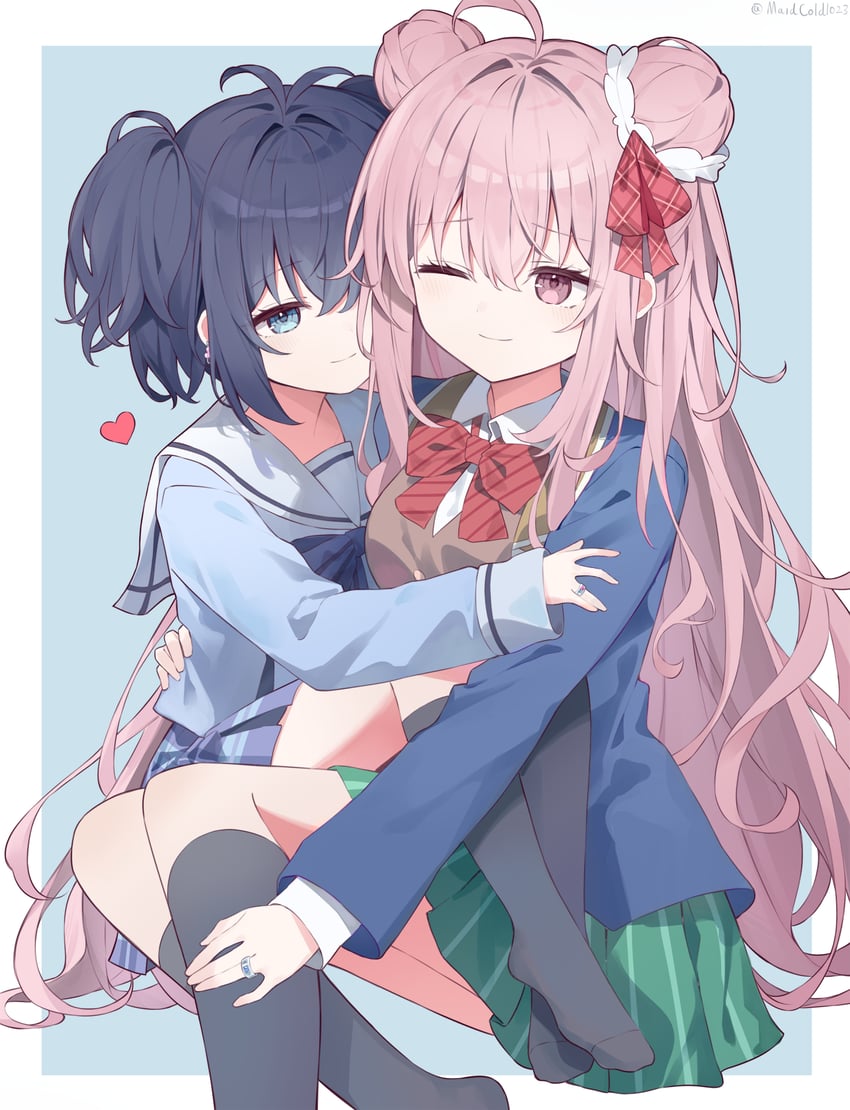 matsuzaka satou and koube shio (happy sugar life) drawn by maidcode1023