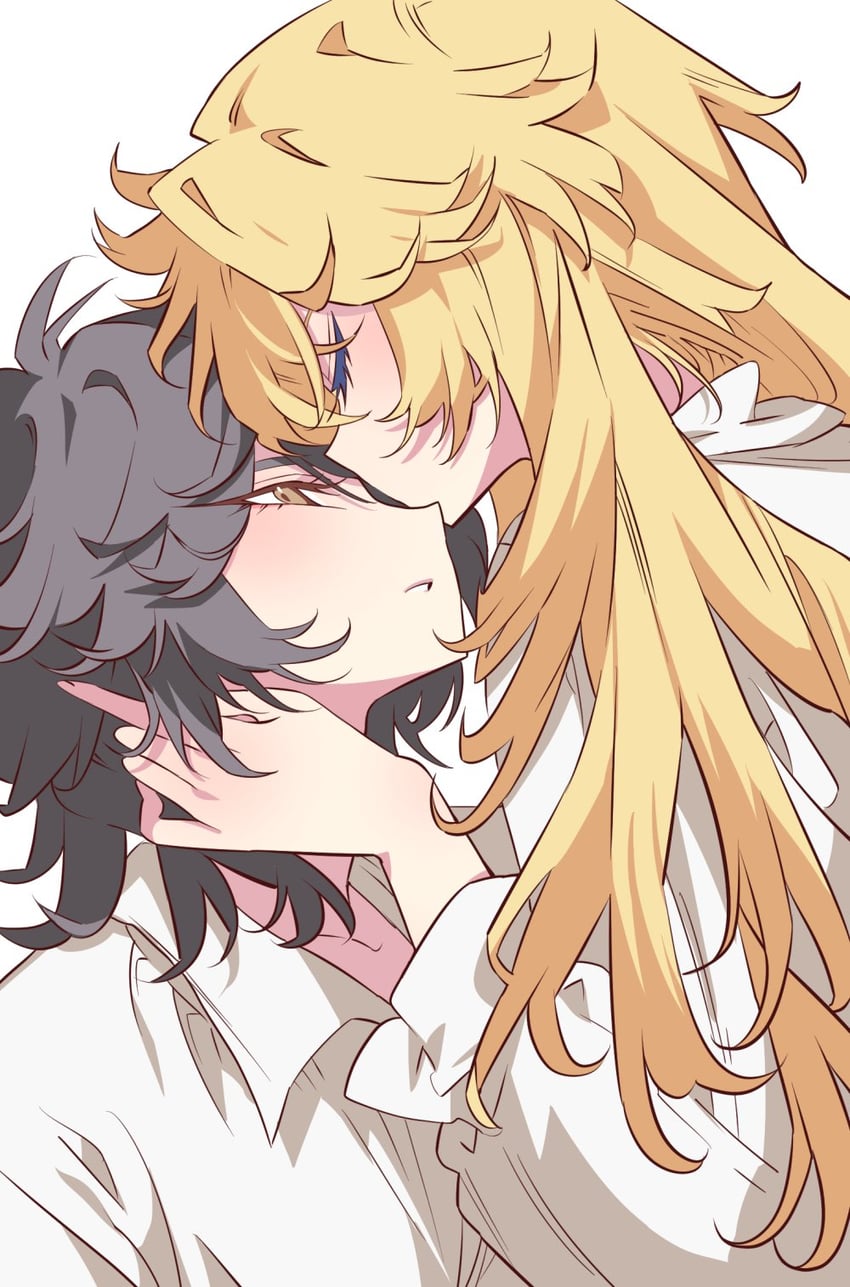 oscar francois de jarjayes and andre grandier (versailles no bara) drawn by meremero