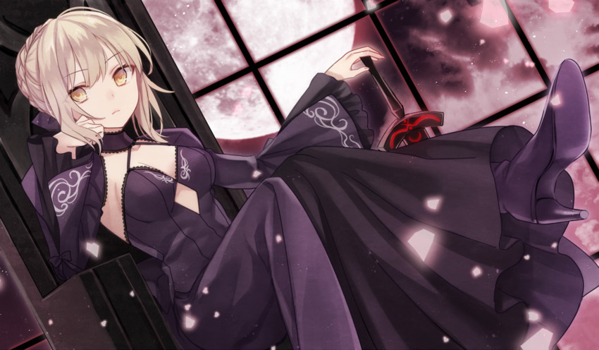 artoria pendragon and saber alter (fate and 2 more) drawn by yuzuki_karu