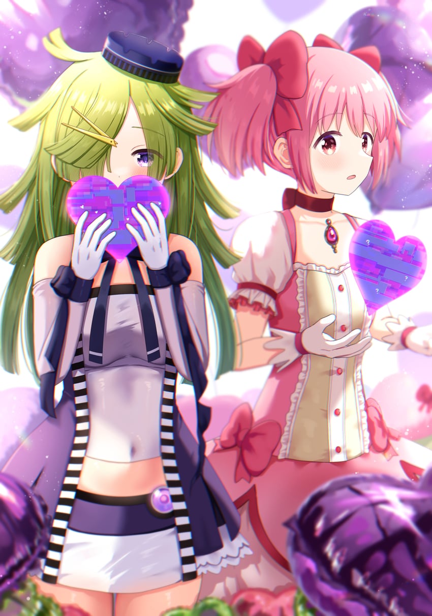 kaname madoka and aki mabayu (mahou shoujo madoka magica and 1 more) drawn by suzugahama