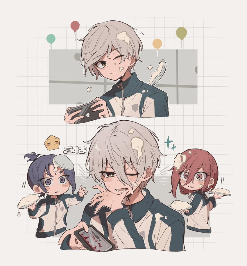 nagi seishirou, mikage reo, and chigiri hyoma (blue lock) drawn by sadaharu010