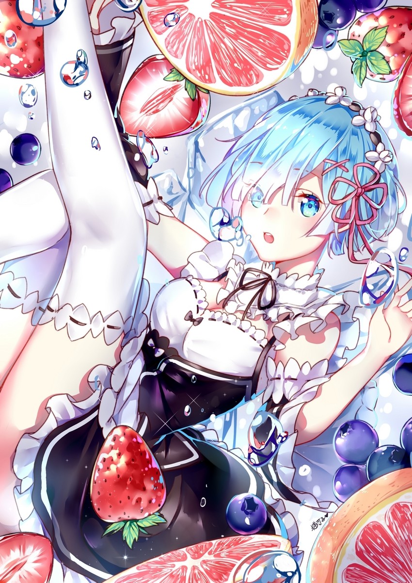 rem (re:zero kara hajimeru isekai seikatsu) drawn by maokezi