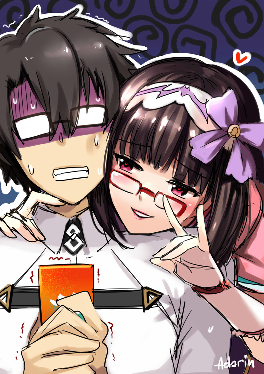 fujimaru ritsuka and osakabehime (fate and 1 more) drawn by adarin