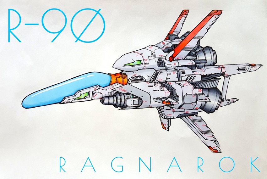 r-90 ragnarok (r-type and 1 more) drawn by t_(kh0802)
