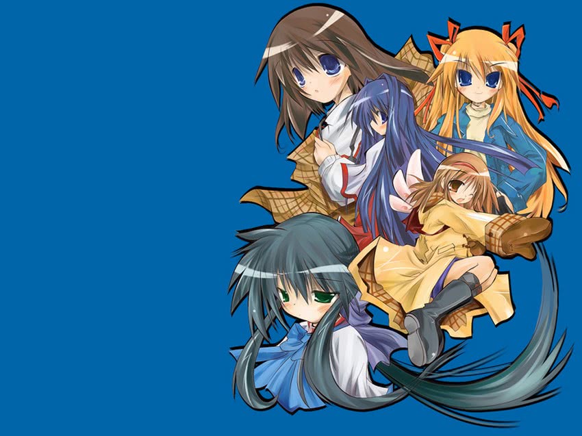 tsukimiya ayu, minase nayuki, sawatari makoto, kawasumi mai, and misaka shiori (kanon) drawn by yamaguchi_shinnosuke
