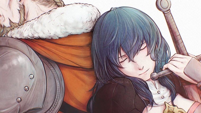 female byleth and jeralt reus eisner (fire emblem and 1 more) drawn by tohka_sd