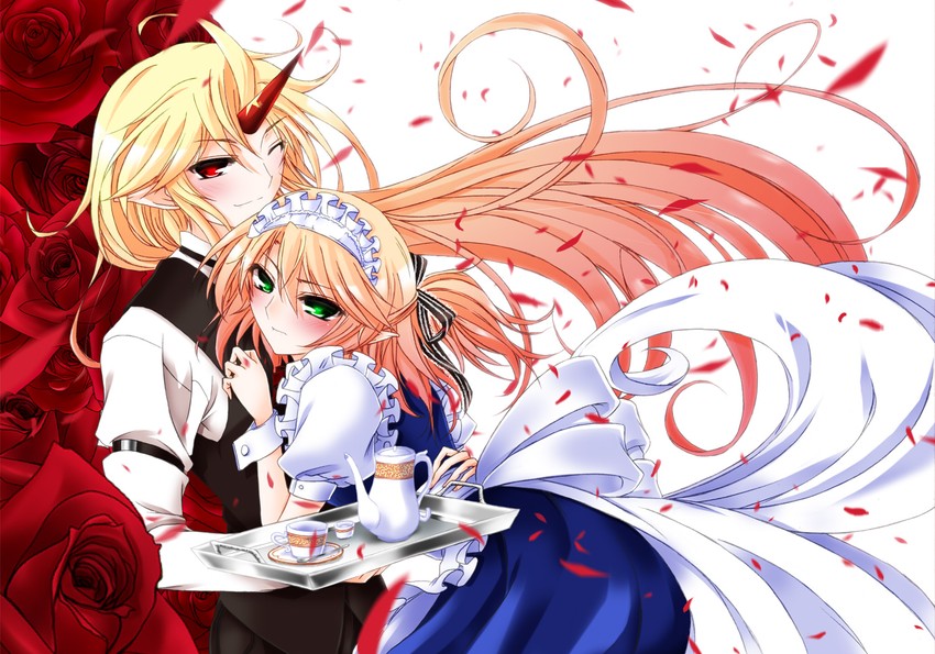 mizuhashi parsee and hoshiguma yuugi (touhou) drawn by hazuki_kasane