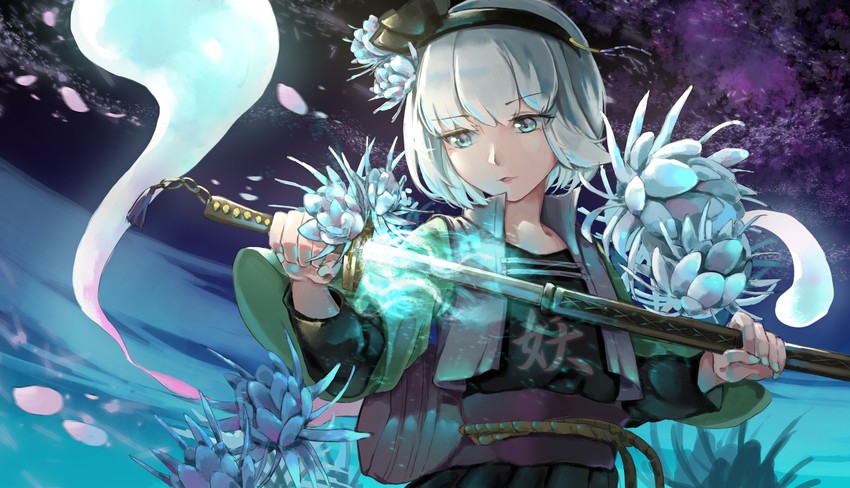 konpaku youmu (touhou) drawn by childwolf