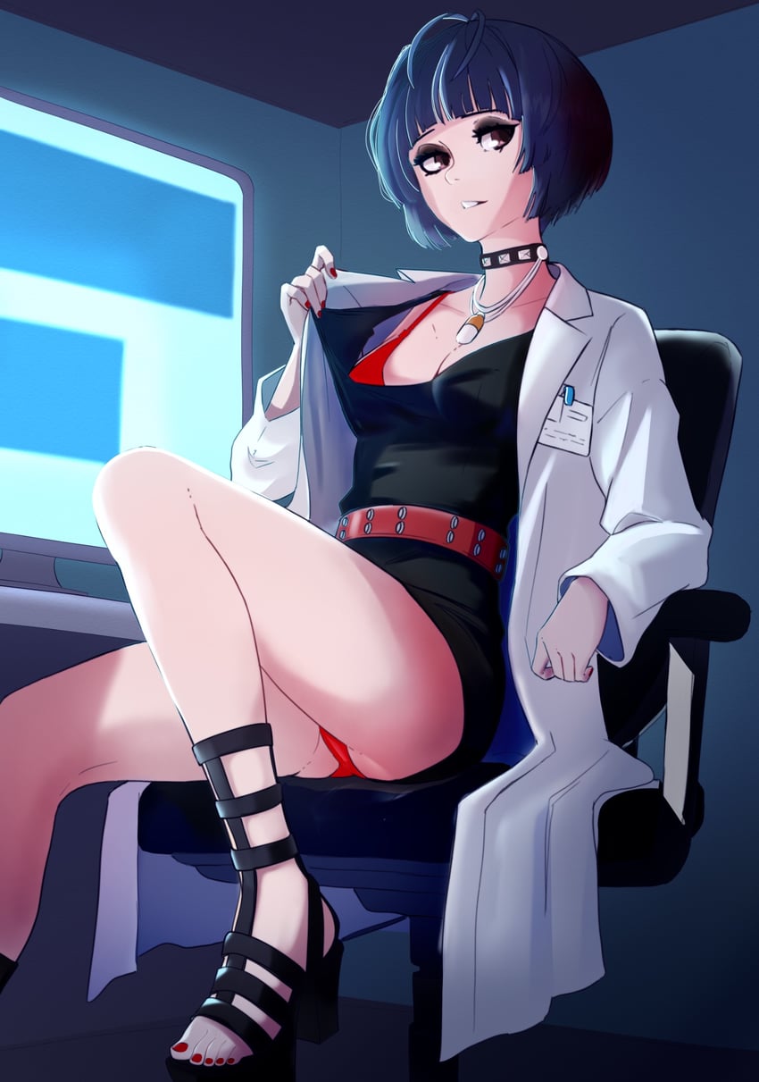 takemi tae (persona and 1 more) drawn by blysill