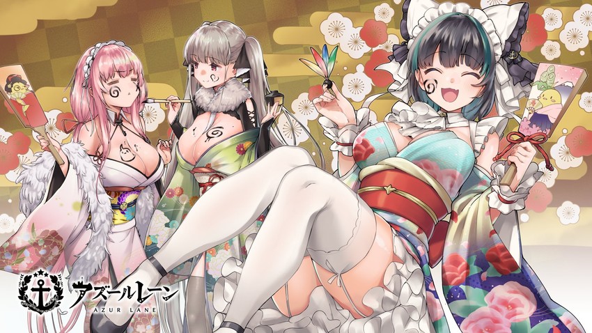 manjuu, formidable, cheshire, and perseus (azur lane) drawn by herio