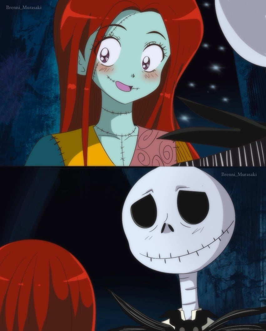 jack skellington and sally (the nightmare before christmas) drawn by brenni_murasaki