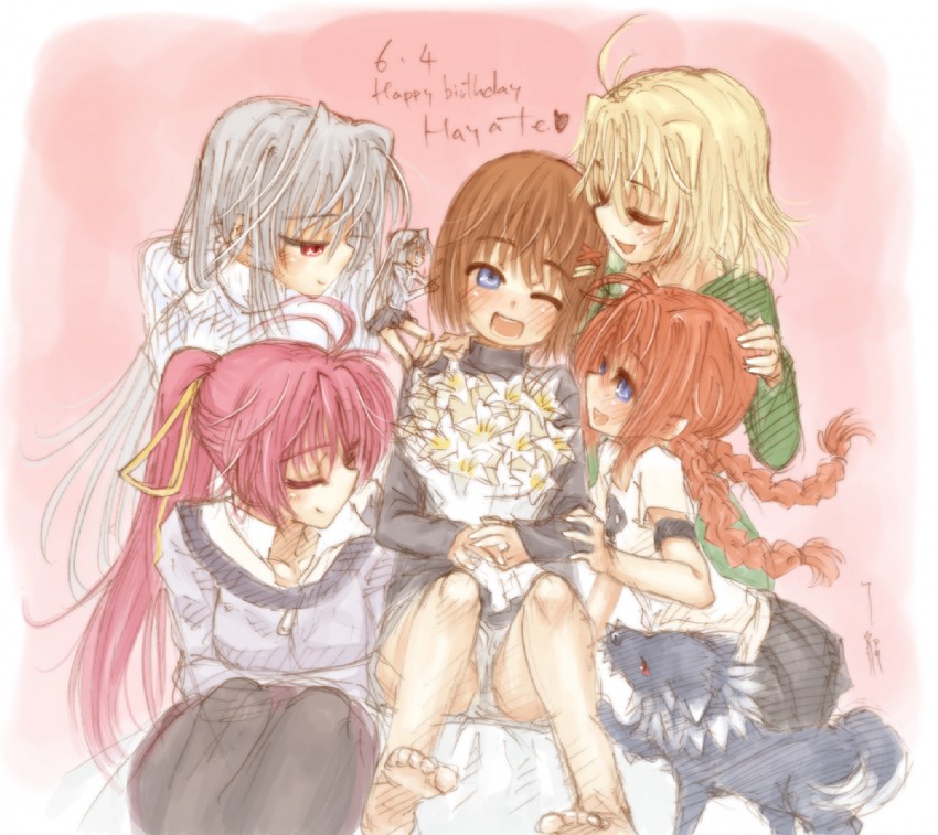 yagami hayate, vita, signum, reinforce zwei, reinforce, and 2 more (lyrical nanoha and 2 more) drawn by ryou_(shirotsumesou)