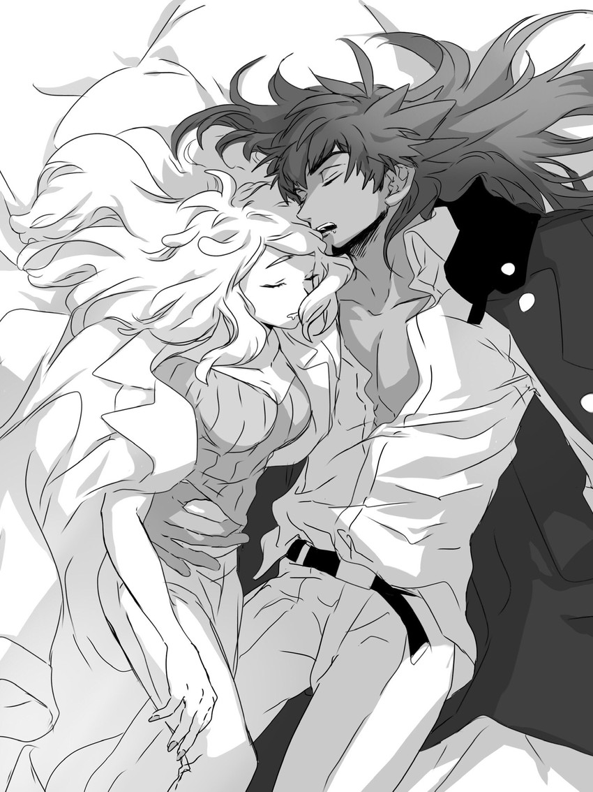 leon and sonia (pokemon and 1 more) drawn by saco3pk