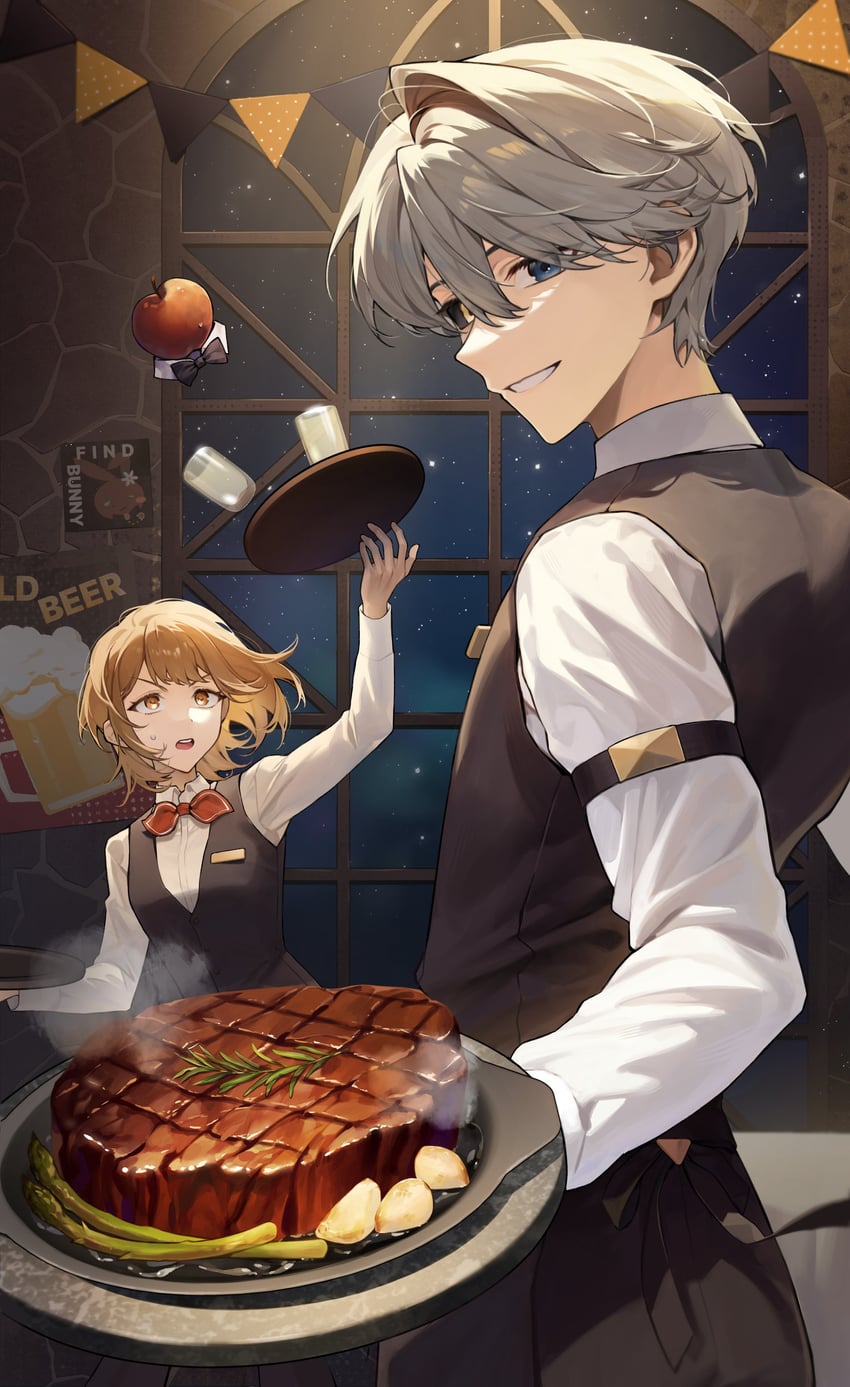 regulus, apple, and x (reverse:1999) drawn by cheongdan_t