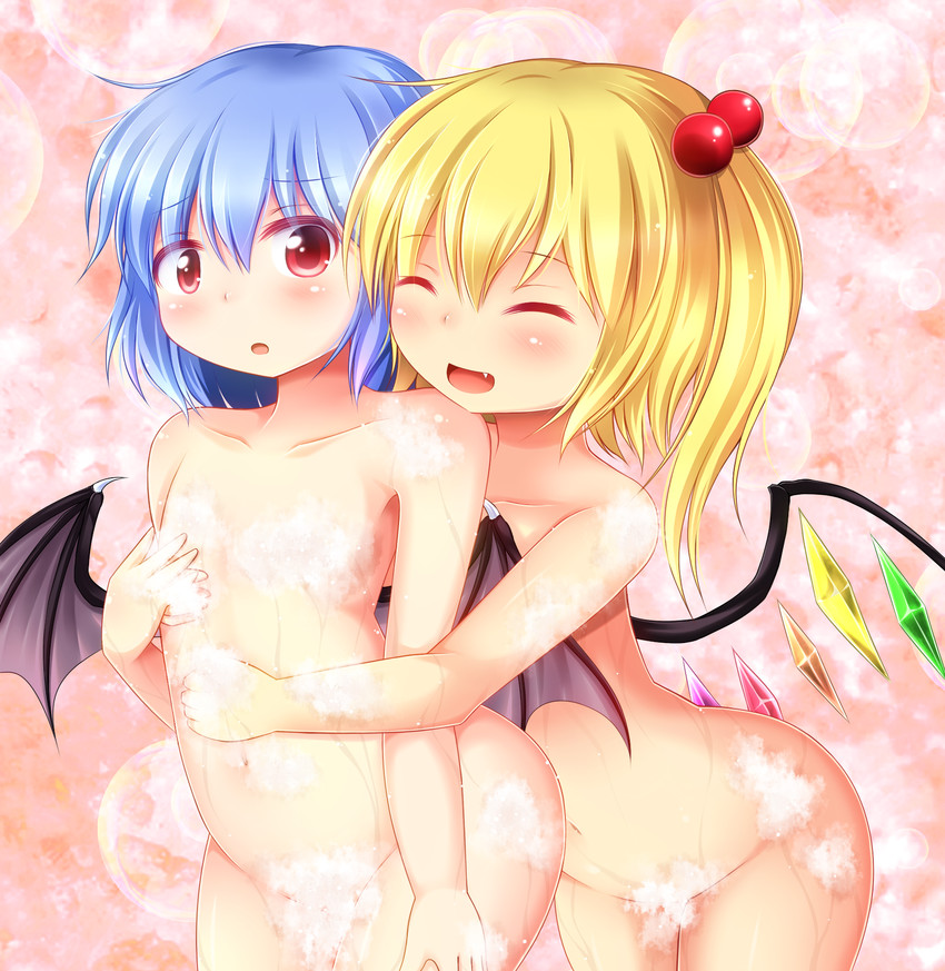 remilia scarlet and flandre scarlet (touhou) drawn by renati_(renatium)