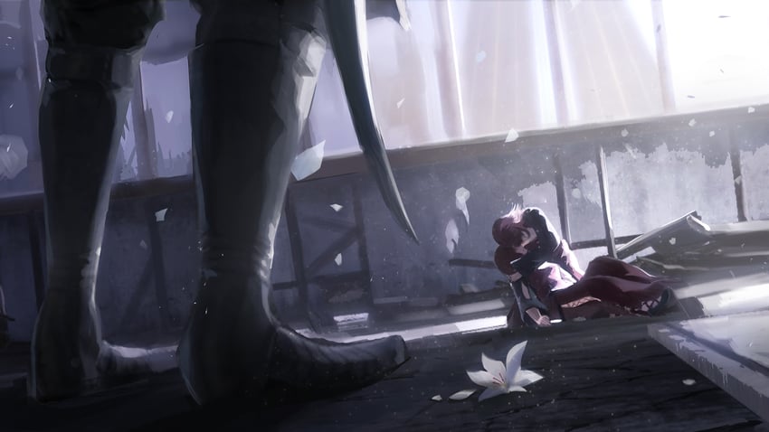 nier, devola, and popola (nier) drawn by fadom_rizs