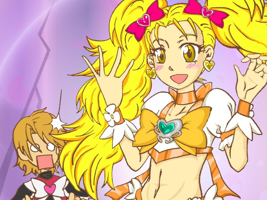 misumi nagisa, cure black, cure sunshine, kujou hikari, and shiny luminous (precure and 3 more)