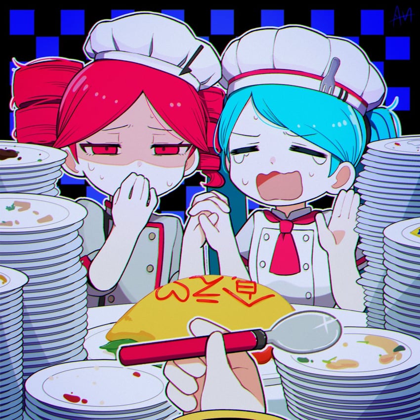 hatsune miku, kasane teto, and akita neru (vocaloid and 4 more) drawn by sato_(r017xts117)