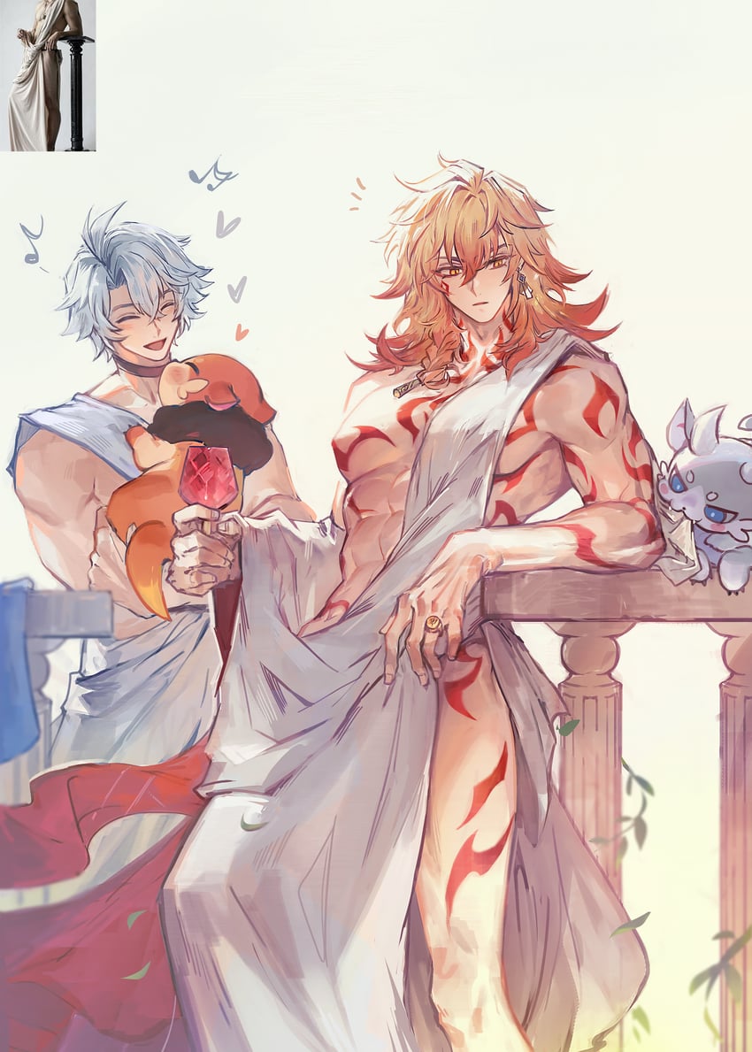 phainon and mydei (honkai and 1 more) drawn by qel
