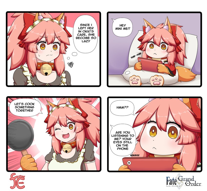 tamamo and tamamo cat (fate and 1 more) drawn by keita_naruzawa