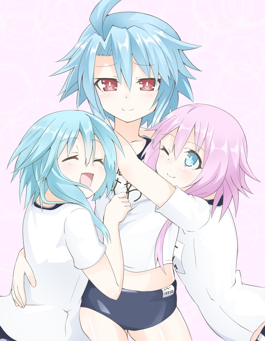 white heart, white sister ram, and white sister rom (neptune) drawn by niwaka_potato