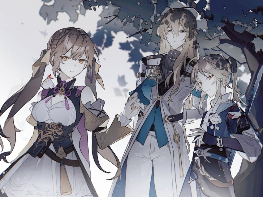 jingwei, yanqing, luocha, and sushang (honkai and 1 more) drawn by haruka_(rsyaooooo)