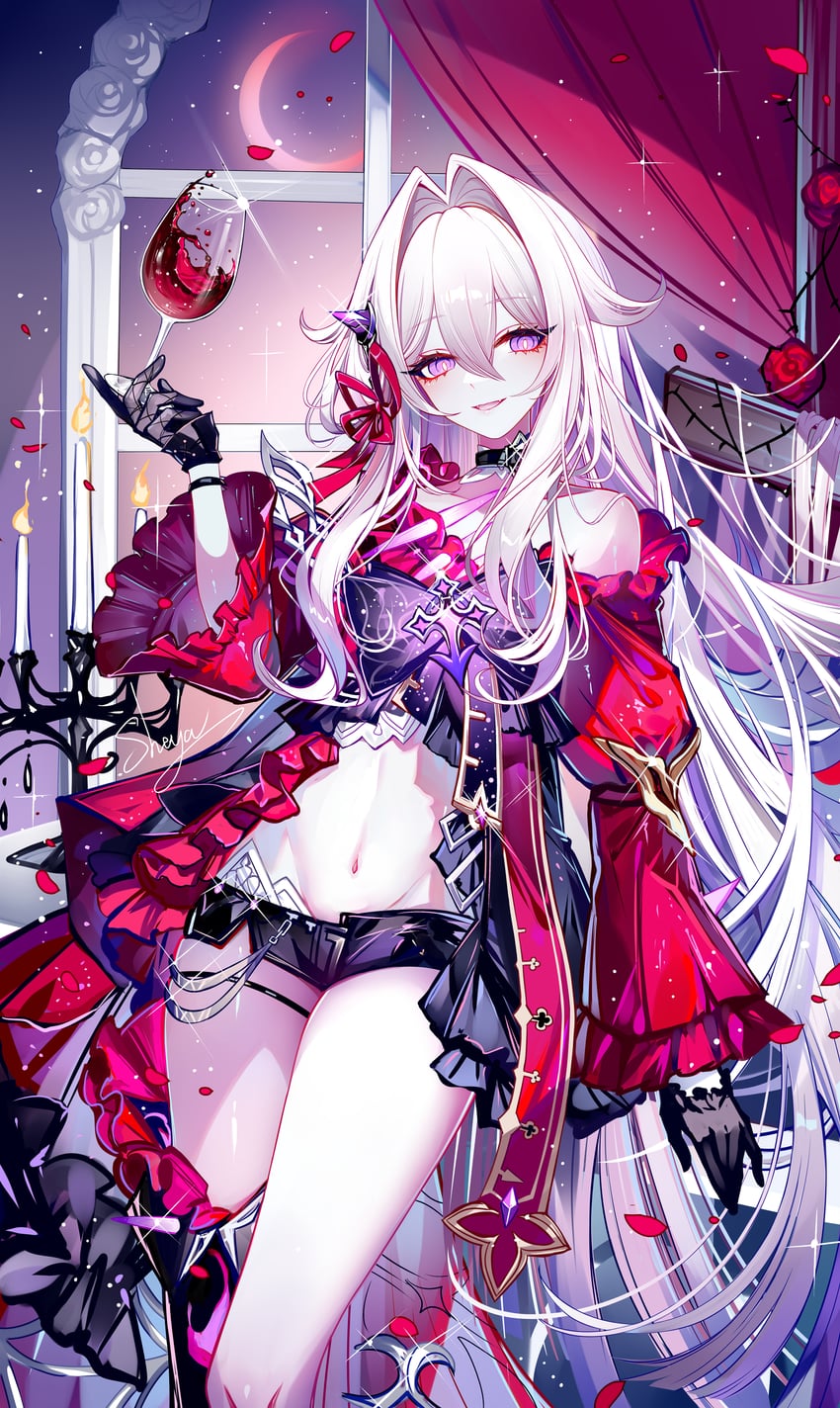 thelema nutriscu (honkai and 1 more) drawn by sheya