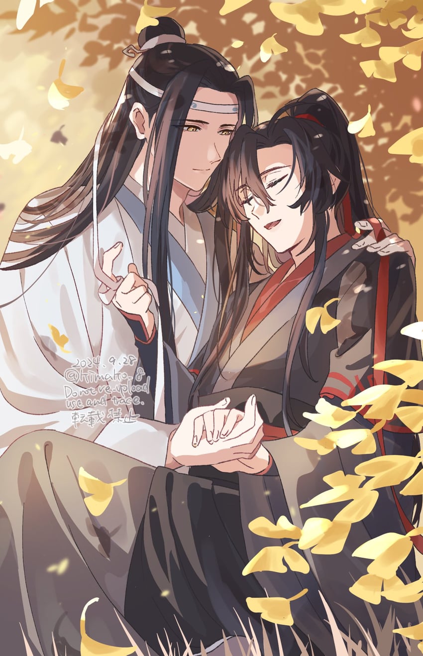 wei wuxian and lan wangji (modao zushi) drawn by kimako_(kimako_8)