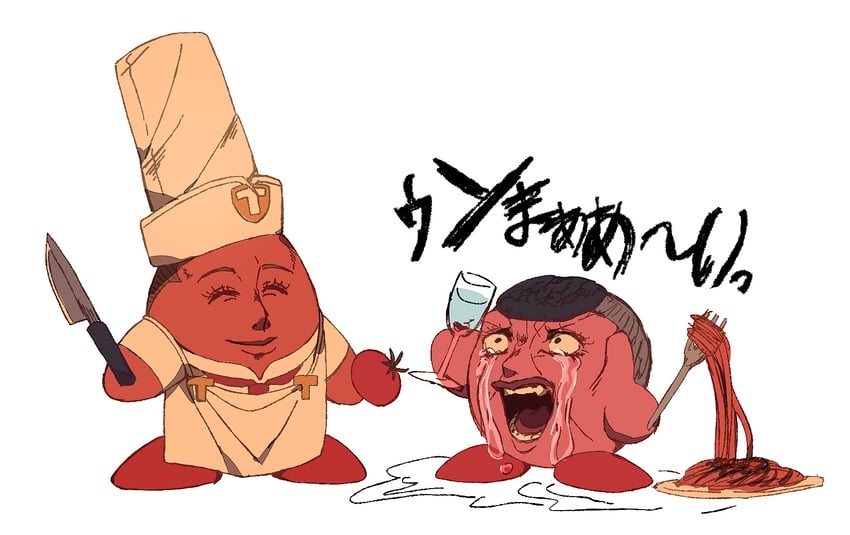 kirby, nijimura okuyasu, chef kawasaki, and tonio trussardi (jojo no kimyou na bouken and 2 more) drawn by siniy