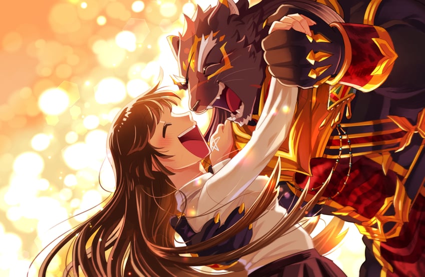 protagonist 2 and tezcatlipoca (tokyo afterschool summoners) drawn by sumi_wo_hakuneko