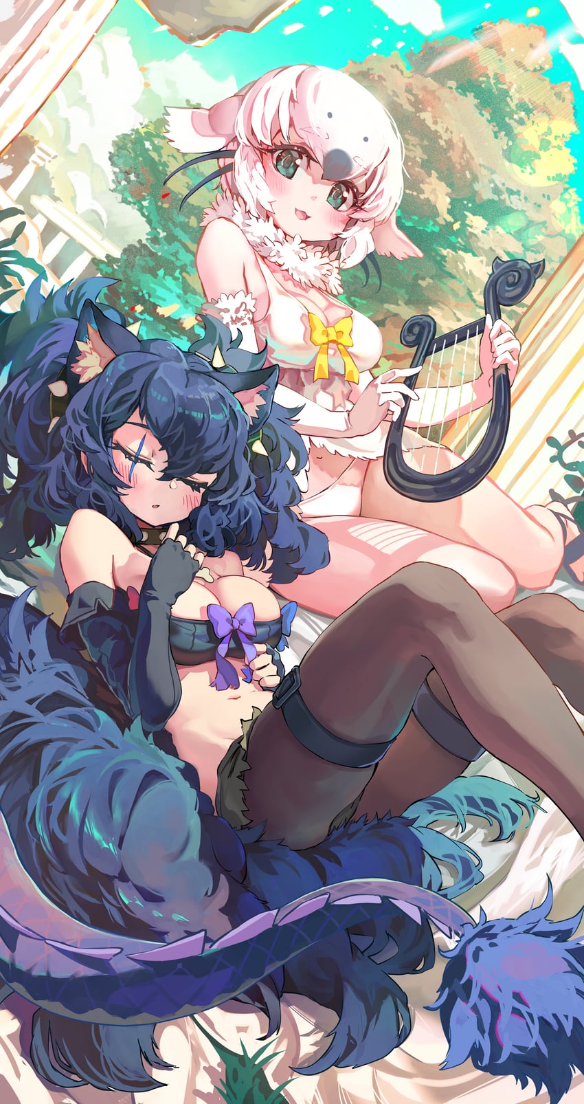 cerberus and harp seal (kemono friends and 1 more) drawn by melaton