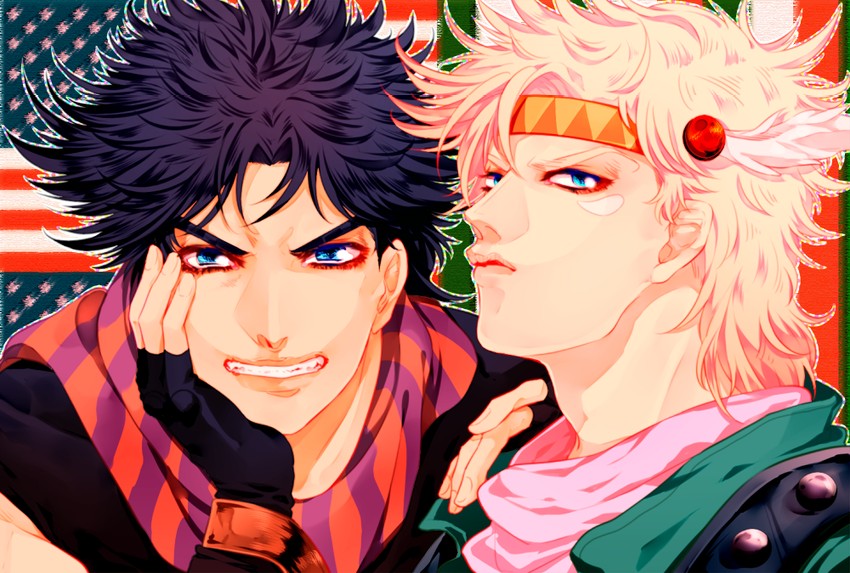 joseph joestar and caesar anthonio zeppeli (jojo no kimyou na bouken and 1 more) drawn by yukiji_(dokira)