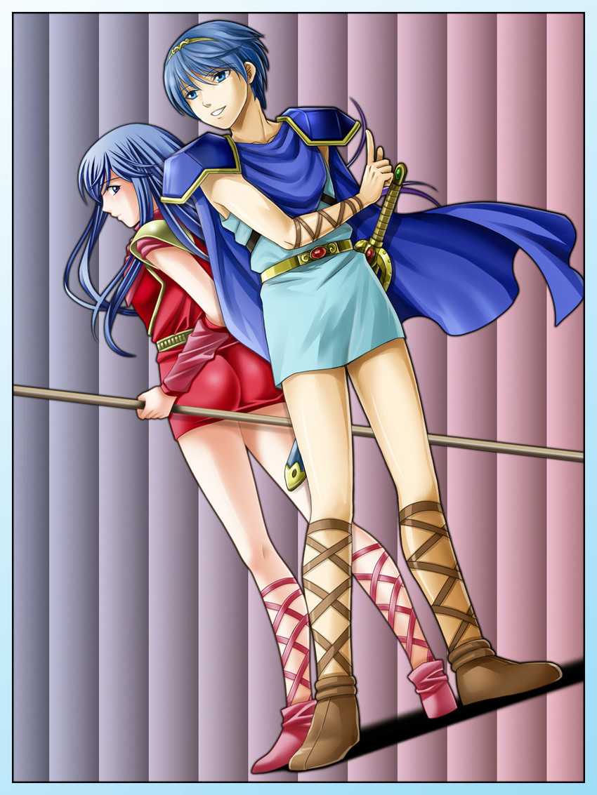 marth and caeda (fire emblem and 2 more) drawn by yuino_(fancy_party)