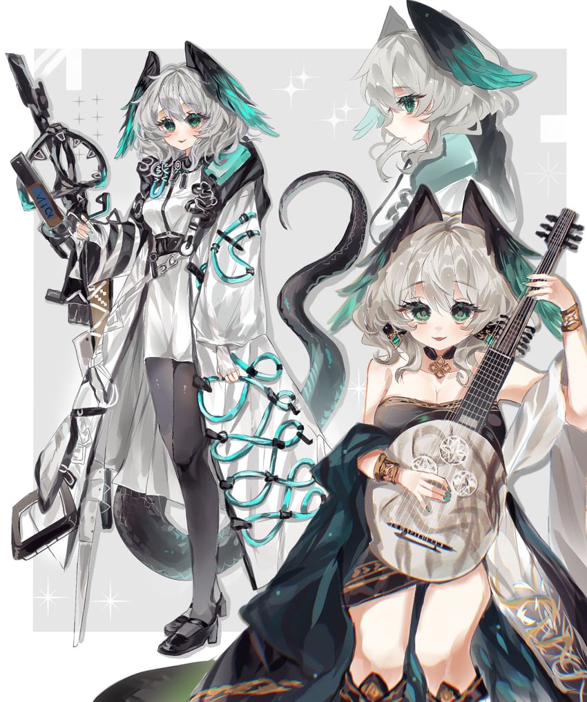 ho'olheyak (arknights and 1 more) drawn by zhanghuaimin05516
