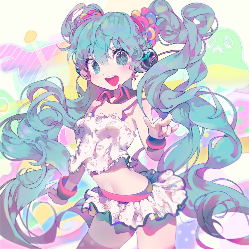 hatsune miku (vocaloid and 1 more) drawn by vivinos
