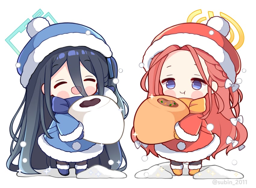 aris and yuzu (blue archive) drawn by subin_(subin_2011)