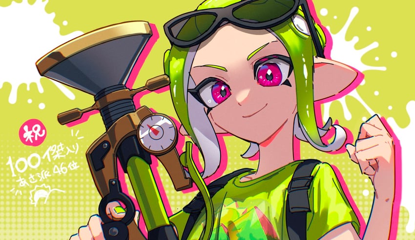 octoling player character and octoling girl (splatoon) drawn by shafu
