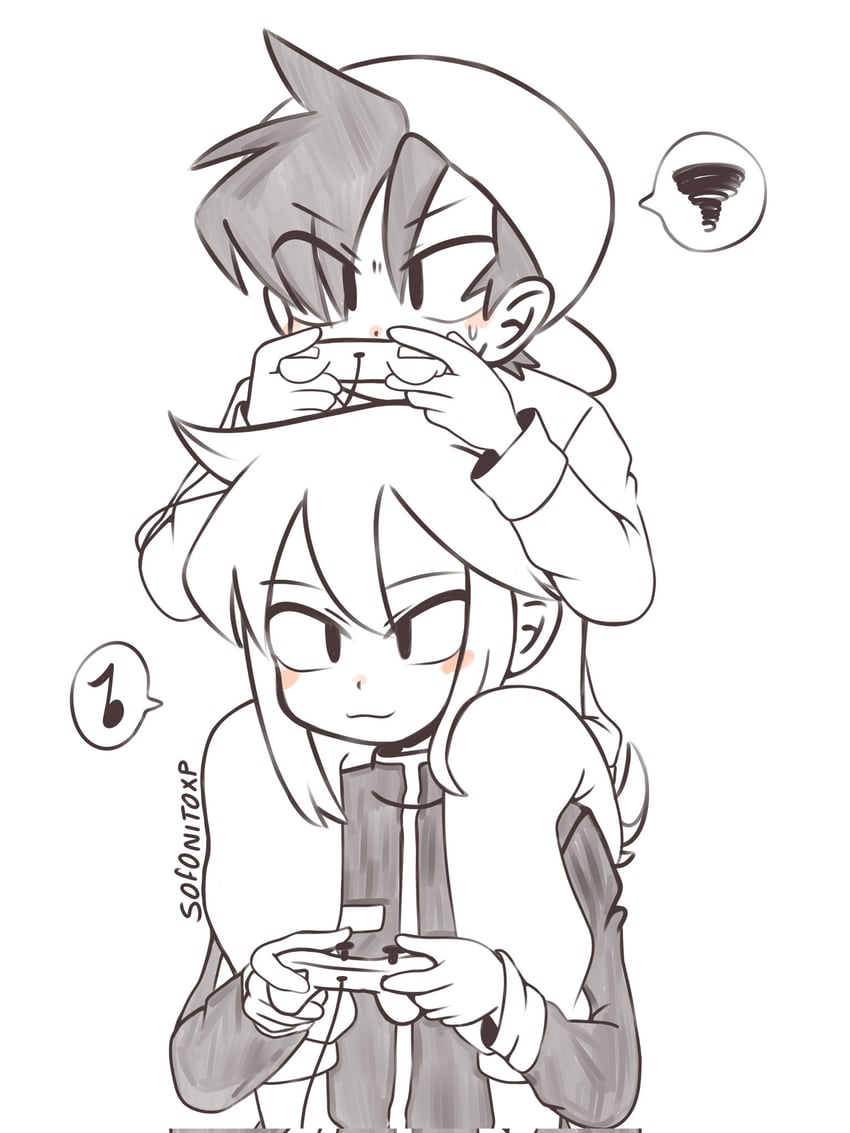 ethan and silver (pokemon and 1 more) drawn by sofo_soup
