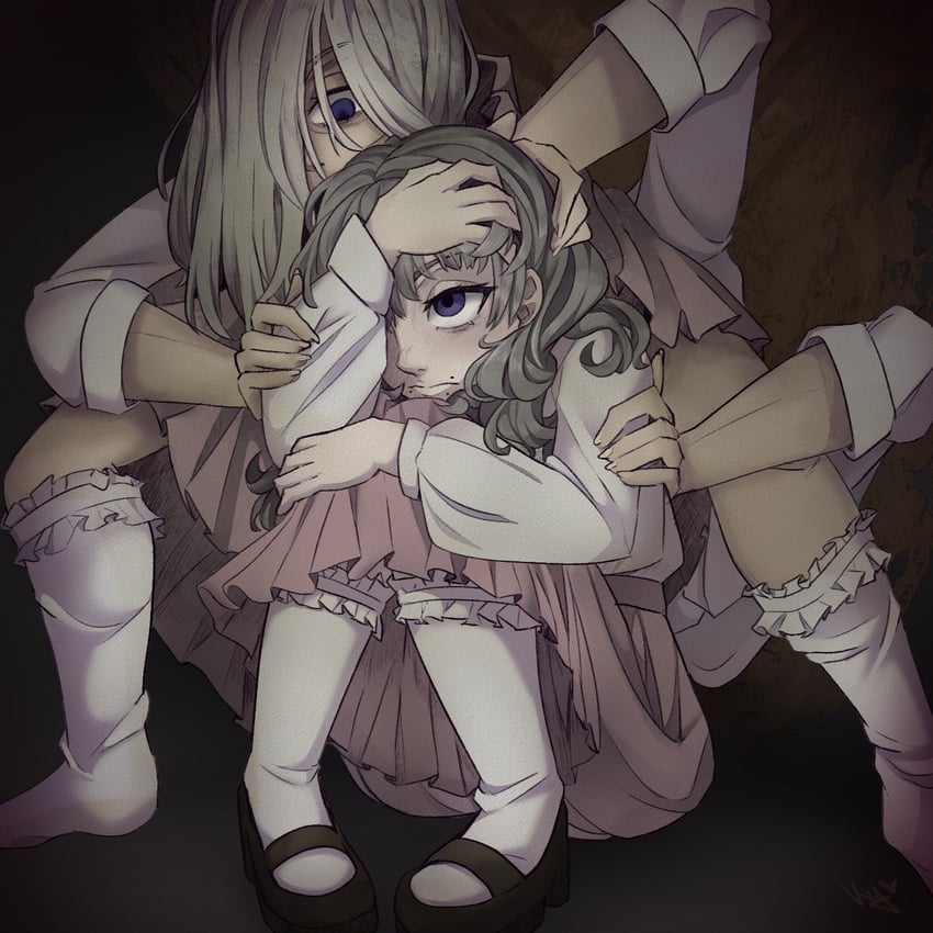 marina and cocoon (fear & hunger and 1 more) drawn by kybitsuki