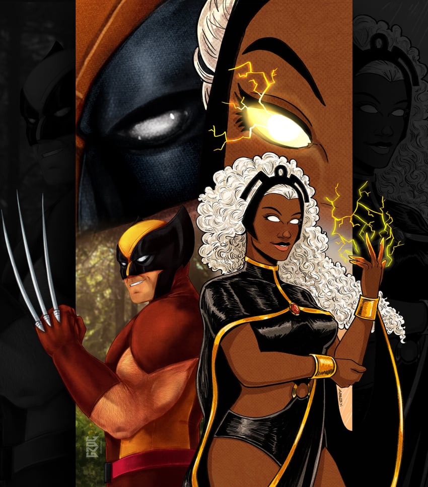 wolverine and storm (marvel and 1 more) drawn by get2dachopra