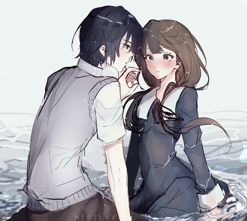 iino miko and ishigami yuu (kaguya-sama wa kokurasetai ~tensai-tachi no renai zunousen~) drawn by choripan