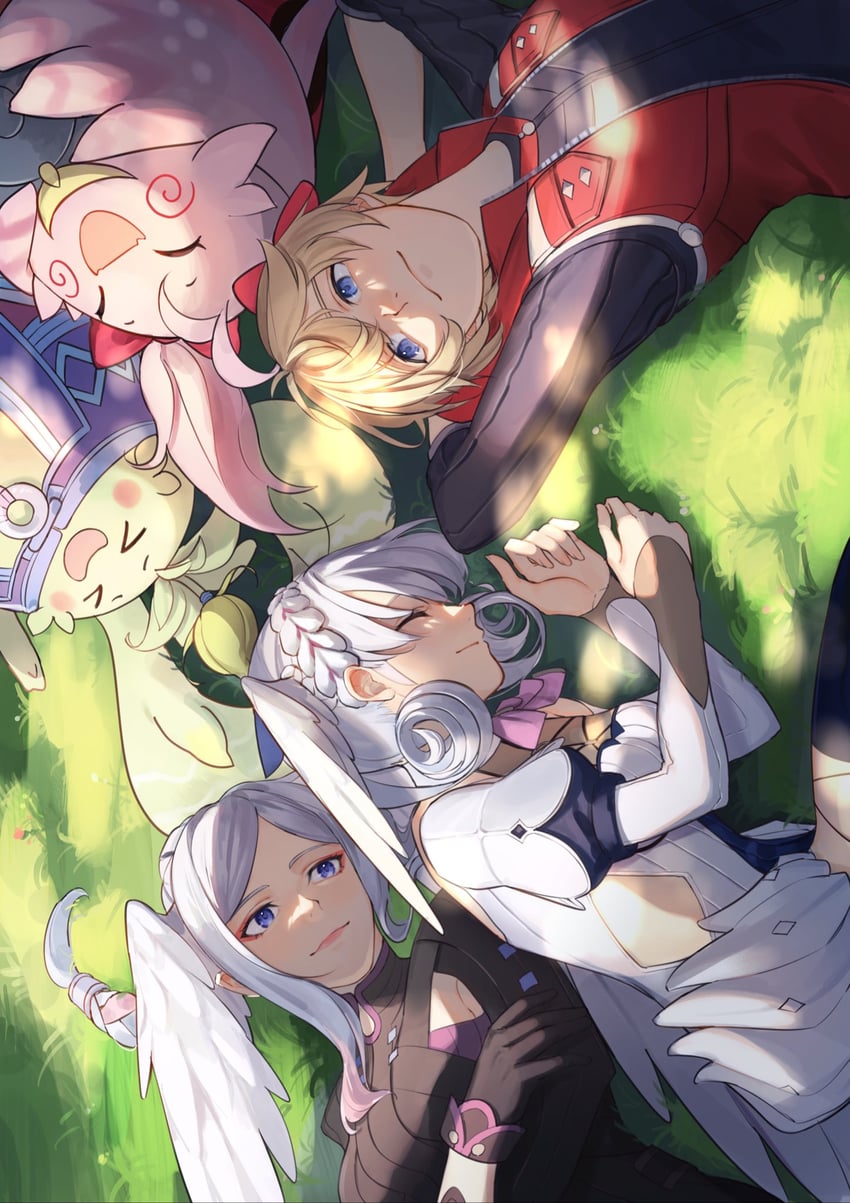 melia antiqua, shulk, tyrea, nene, and kino (xenoblade chronicles and 2 more) drawn by comumo