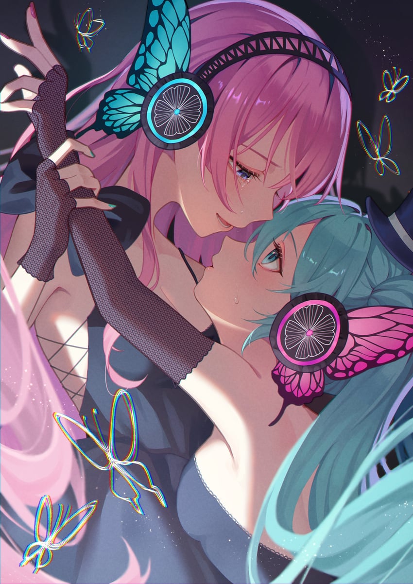 hatsune miku and megurine luka (vocaloid and 1 more) drawn by nagi-negitoro