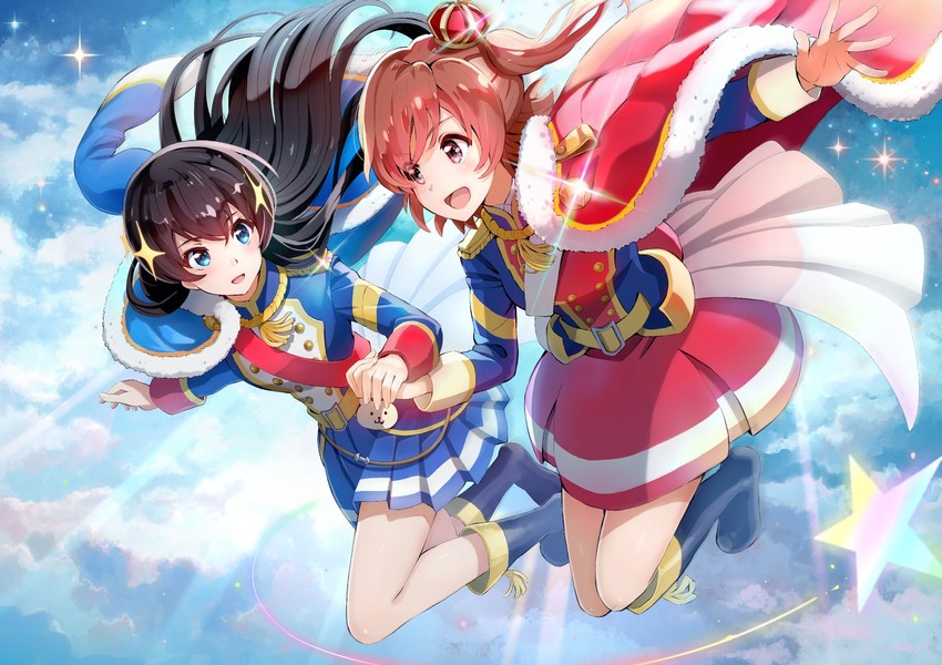 aijou karen and kagura hikari (shoujo kageki revue starlight) drawn by hoshizaki_reita